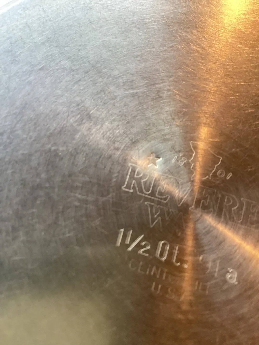Revere Ware Vintage Stainless Steel 1.5 quart saucepan with lid